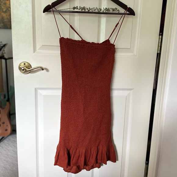 Abercrombie & Fitch Smocked Mini Dress NWOT Size Medium - Picture 6 of 9